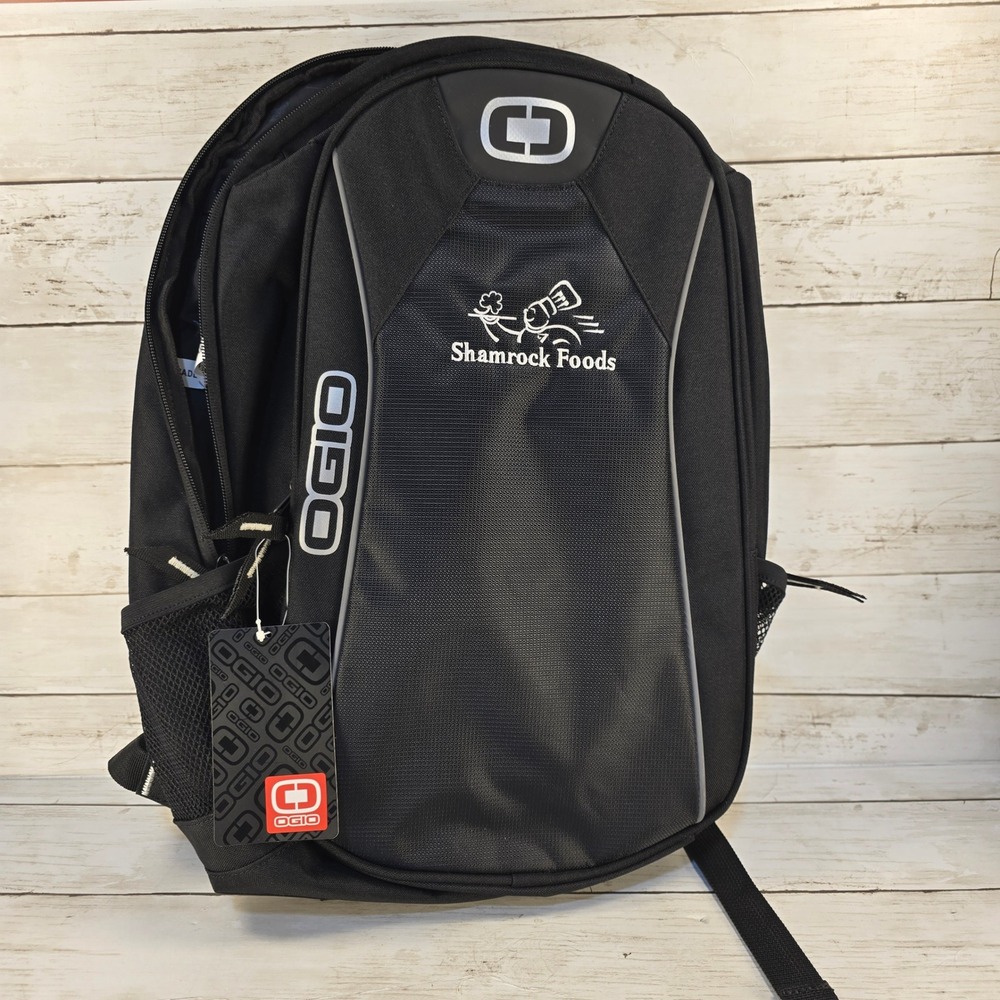 OGIO Black Laptop Backpack Shamrock Foods Logo Corporate Work Bag NEW